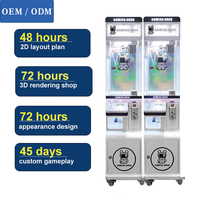 OEM ODM Vente en gros Machine à griffes à monnayeur, nouveau style, pour mini peluches et jouets cadeaux, modèle Soldat, rétro, taille moyenne, Mega Mini Extreme