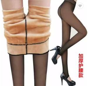 KTJ-59 उच्च कमर थर्मल धकेल ऊन महिला लेगिंग त्वचा पैठ पारदर्शी रकाब स्लिम कोरियाई काली चड्डी Pantyhose के - Product Image 4