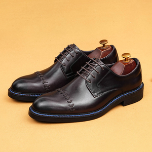 Zapatos de Vestir para Hombre, Zapatos Derby Casuales de Punta Baja, Hechos de Cuero Vacuno Genuino, Calzado Formal Elegante y Cómodo - Product Image 3