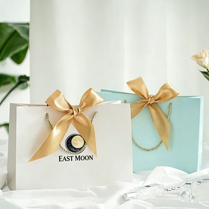 Bolsa de Papel Kraft Biodegradable Ecológica de Lujo para Compras, Regalos, Impresión de Logotipo Personalizado, con Asa de Listón - Product Image 6