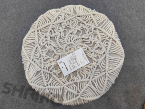 Round Soft <strong>Footstool</strong>, Cotton Rope Woven <strong>Low</strong> <strong>Footstool</strong>, Stable Three Legged <strong>Low</strong> <strong>Footstool</strong> for Living Room,bedroom - Product Image 5