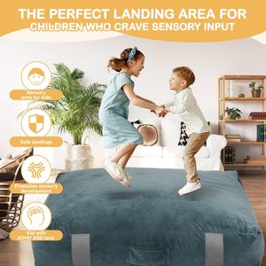 Tapete de Juego Interior Personalizado para Niños, Tapete de Espuma Suave con Cubierta Lavable, Seguro, Antideslizante, para Entrenamiento de Integración Sensorial - Product Image 5