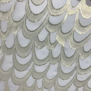 Silk Fabric Metallic Lurex Silk Fabric With Metallic Jacquard Lurex Silk Chiffon Fabric