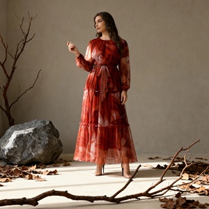 Robe Abaya en Polyester Imprimé Élégante de Qualité Supérieure pour Femmes Musulmanes à Dubaï et au Moyen-Orient Vente en Gros Personnalisée - Product Image 2