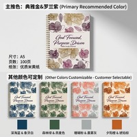 Carnet de notes personnalisé pour l'étude biblique, couverture rigide, spirale, papier écologique, impression personnalisée, notes sur les Écritures chrétiennes