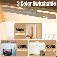 Lampe LED rechargeable pour dortoir, lampe de plafond magnétique à luminosité réglable pour chambre à coucher, bureau à domicile