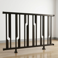 Rampe en aluminium et acier galvanisé moderne et minimaliste pour escalier intérieur/extérieur, terrasse, balcon, appartement, sécurité, résistante à l'eau et à la rouille