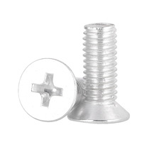 Vis de machine à tête fraisée plate cruciforme DIN965 en aluminium 6061 KM