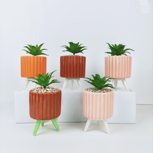 Casa decoración de interior Mini verde Artificial <span class=keywords><strong>plantas</strong></span> suculentas <span class=keywords><strong>con</strong></span> plantador de cerámica - Product Image 2