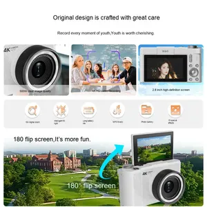 Máy ảnh kỹ thuật số 5 triệu pixel Độ phân giải cao cầm tay với độ phân giải hình ảnh 4K tự động lấy nét cảm biến CMOS phong cách retro - Product Image 6