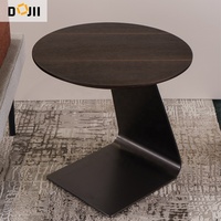 Décoration de la maison, table d'appoint en acier inoxydable brossé de luxe, pour le salon
