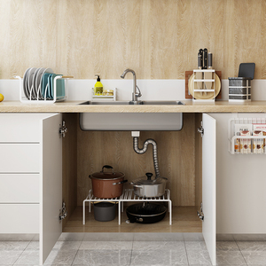 Escurridor de platos de Metal para cocina, estante de madera escalonado para secado de platos y sartenes, soporte de almacenamiento, nuevo diseño, <span class=keywords><strong>2022</strong></span> - Product Image 4