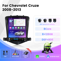 NaviFly auto STEREO con pantalla retráctil para Chevrolet Cruze 2008-2013 con GPS para coche IPS pantalla inteligente wifi
