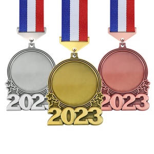 <b>Cheap</b> Personalized Ribbons Champions League Blank Year 2023 Award Plaque Sports Metal Custom Design Medals - Product Image 1