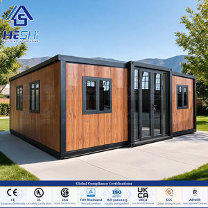 Casa Contenedor Prefabricada Expandible de 40 Pies x 20 Pies con Panel Solar, 1, 2, 3, 4, 5 Dormitorios, Casa Móvil de Lujo en Venta - Product Image 1