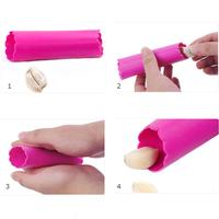 Vente flash : Gadget de cuisine facile à nettoyer, éplucheur d'ail en silicone de qualité alimentaire 2 en 1, pratique et utile, tube en silicone pour éplucher l'ail, presse-ail, hachoir