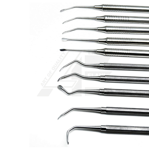Elevador de senos nasales 10 piezas Elevadores de osteótomos de implantes óseos Limpieza y llenado de doble extremo Instrumentos de acero inoxidable - Product Image 3