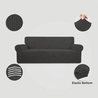 Housse de canapé MUSE extensible dans quatre directions, ajustée, imperméable, anti-poussière, avec logo personnalisé, taille universelle, multi-styles, moderne, faite à la main
