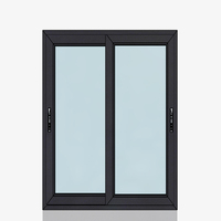 Ventana Corredera Vertical Doble de Aluminio con Rotura de Puente Térmico, Resistente a Huracanes, con Vidrio Templado de Seguridad, Impermeable y Resistente al Viento