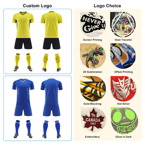 ชุดฟุตบอลผู้ชายคุณภาพสูง ชุดทีมพร้อมหมายเลขสั่งทำ ผ้าโพลีเอสเตอร์ 100% แห้งเร็ว ระบายอากาศได้ดี - Product Image 3