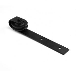 Kit de Herrajes WEKIS para Puerta Corredera de Granero, Acero al Carbono Negro Mate Satinado, Fácil Instalación con Tornillos, Duradero, para Baño y Entrada - Product Image 5