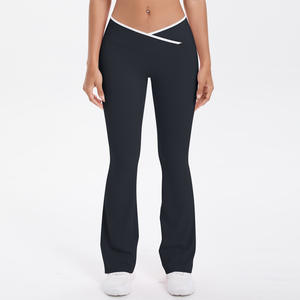 <span class=keywords><strong>Leggins</strong></span> personalizados femeninos mallas de cintura baja añadir logotipo V <span class=keywords><strong>Leggins</strong></span> Para Mujer Push up <span class=keywords><strong>maternidad</strong></span> Leggings mujeres acampanados Fitness Pantalones - Product Image 6