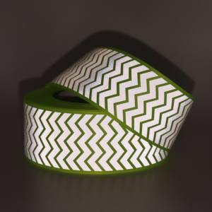 Nastro Riflettente a Zigzag Personalizzato Newsole, Giallo Fluorescente Argento, Resistente al Lavaggio - Product Image 2