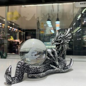 Support de boule en forme de <span class=keywords><strong>dragon</strong></span> DRD05 Ornement en forme de <span class=keywords><strong>dragon</strong></span> avec prise 8cm Boules de cristal Résine Décoration intérieure - Product Image 4
