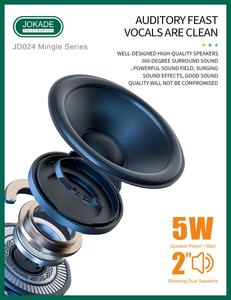 JOKADE JD024 Série <span class=keywords><strong>MINGLE</strong></span> Haut-parleur sans fil portable d'extérieur coloré Interconnexion TWS Signal stable Appels haute définition - Product Image 5