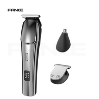 Fanke prix d'usine 3-en-1 ensemble de tondeuse à cheveux à domicile professionnel étanche écran LCD tondeuse à cheveux électrique