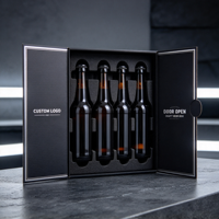 Boîte à bière personnalisée avec logo, boîte-cadeau de luxe en carton rigide pour bouteille de bière artisanale avec séparateur, fabrication en usine