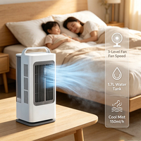 Ventilateur de climatisation portable 24V électrique avec réservoir d'eau de 1,7L, 3 vitesses de ventilation, oscillant, refroidissement par glace, petit climatiseur de bureau