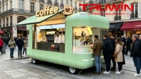 Moto Piaggio Ape Food Truck, café mobile, chariot à hot-dogs/glace, remorque alimentaire avec cuisine complète