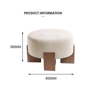 60 cm Length Stretch Round Shape <strong>MID</strong> <strong>Century</strong> Ottoman High Density <strong>Footstool</strong> - Product Image 5
