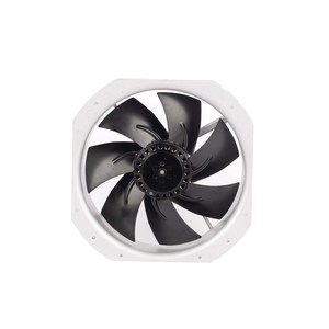 Ventilador de refrigeración de 280mm 11.02in cuadrado UL aprobado 1200CFM 220V 230VVAC 1.24A 140W ventilador axial de husillo de hoja de metal de color negro - Product Image 5