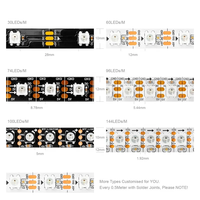 Bande lumineuse LED programmable intelligente 12V 5M RGB WS2815 60 LED 5050 à pixels adressables individuels pour la décoration paysagère