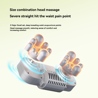 Coussin de massage multifonctionnel pour usage domestique, masseur lombaire électrique avec vibration et thérapie thermique pour un soutien complet du corps, masseur du cou