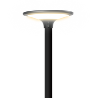 Lampe solaire à haute luminosité pour poteau de jardin extérieur, lampe de poteau IP65 étanche, éclairage commercial de rue intelligent, du crépuscule à l'aube
