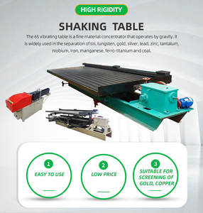 Yüksek altın kurtarma oranı 6S sallayarak tablo kolay kurulum yerçekimi ayırma Mineral ayırıcı PLC ile satışa - Product Image 2