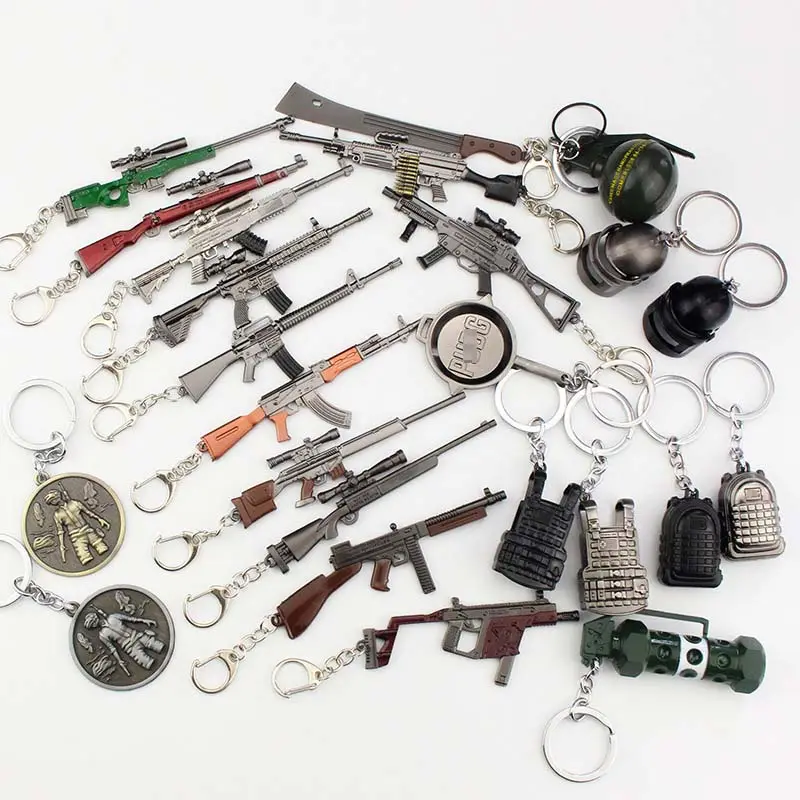 Custom logo key ring game merchandise model 98K accessories key chain