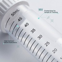 Tube centrifuge stérile autoportant de 50 ml, emballage en sachet, tubes de centrifugeuse jetables pour la collecte d'échantillons en laboratoire