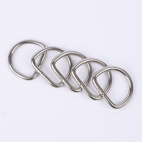 Anillos D para coser, anillo en D de metal, anillos en D de acero inoxidable pulido y soldado de alta resistencia para collares de perros, mochilas, correas