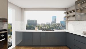 Gabinetes de Cocina Personalizados de Madera Contrachapada de Alta Gama, Diseño de Cocina Moderna de Madera Melamina para Villa - Product Image 3