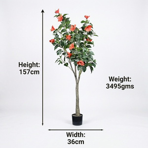 Artificial Hibiscus Flower Tree Real Touch Decorative Indoor Outdoor Potted Plant for Home Hotel Event Decor - Product Image 4