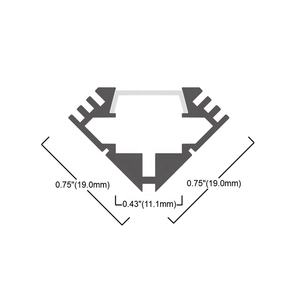 19*19Mm उच्च गुणवत्ता लाइन दीपक Alu प्रोफ़ाइल चैनल बाहर निकालना 45 90 डिग्री कोण कोने पट्टी प्रकाश का नेतृत्व किया एल्यूमीनियम प्रोफ़ाइल का नेतृत्व किया - Product Image 6