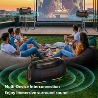 Sistema de Altavoces Activos Estéreo Profesional Ze41, Salida de 250 W, Alimentado por Batería, Woofer de 6.5 Pulgadas, para Cine en Casa, Fiestas, con Luces LED RGB