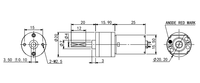Motor Gear Logam Kecil 20MM 80 150 170 RPM 0.3~3kg.cm 3V 5V 6V 12V Motor Gear DC Listrik Kecil Poros Keluaran Tengah Sumbu D