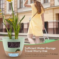 P78 Selbstbewässernder Blumentopf mit Wasserspeicher Moderner Pflanzkübel für Innen- und Außenpflanzen