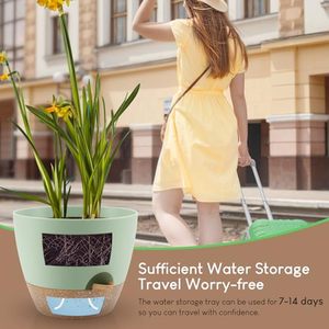 <span class=keywords><strong>Maceta</strong></span> Autorregante P78 con Almacenamiento <span class=keywords><strong>de</strong></span> Agua, Macetero Moderno para Plantas <span class=keywords><strong>de</strong></span> Interior y Exterior - Product Image 6