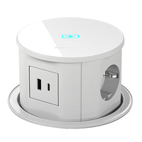 JOYE Hochwertige 16A Steckdosenleiste mit 3 EU-Steckdosen, Dual-USB 15W Kabelloses Ladegerät CE-zertifiziert für